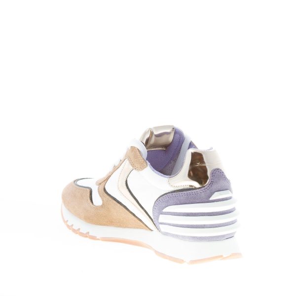 VOILE BLANCHE donna sneaker JULIA POWER in camoscio e tessuto TORTORA e BIANCO - immagine 4