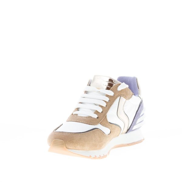 VOILE BLANCHE donna sneaker JULIA POWER in camoscio e tessuto TORTORA e BIANCO - immagine 6