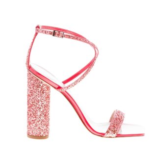 GIUSEPPE ZANOTTI DESIGN donna sandalo Vampiro in pelle glitterata GERANIO. Tacco 11 cm