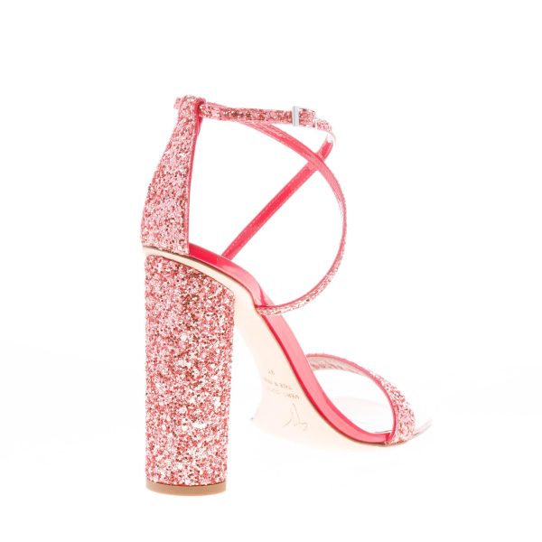 GIUSEPPE ZANOTTI DESIGN donna sandalo Vampiro in pelle glitterata GERANIO. Tacco 11 cm - immagine 3