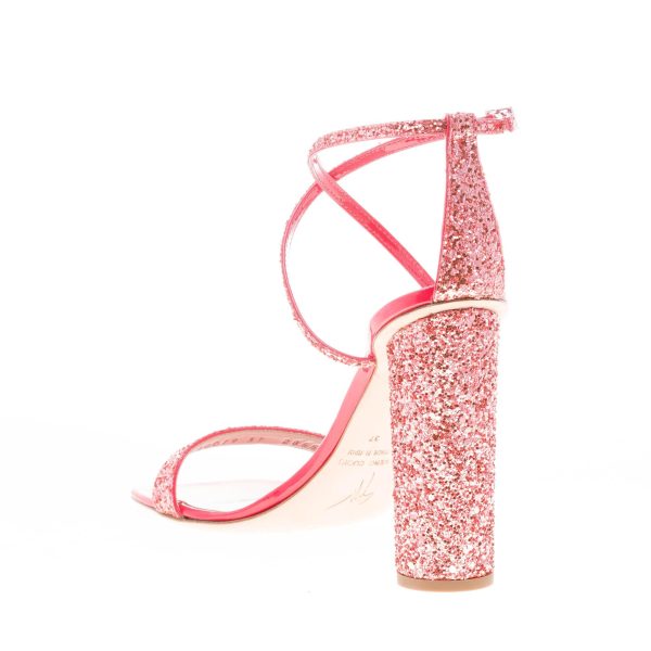 GIUSEPPE ZANOTTI DESIGN donna sandalo Vampiro in pelle glitterata GERANIO. Tacco 11 cm - immagine 4