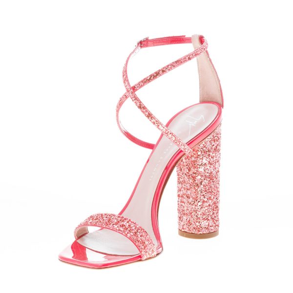 GIUSEPPE ZANOTTI DESIGN donna sandalo Vampiro in pelle glitterata GERANIO. Tacco 11 cm - immagine 6