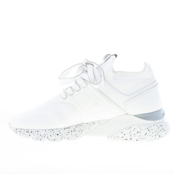 HOGAN donna Active One sneaker calzino in tessuto a rete e pelle BIANCO con suola marmo - immagine 5