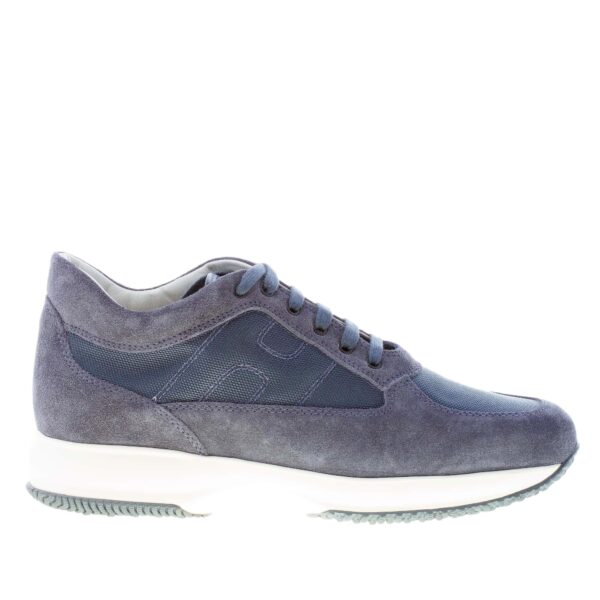 HOGAN uomo Interactive sneaker in camoscio e tessuto BLU DENIM Strike Calzature