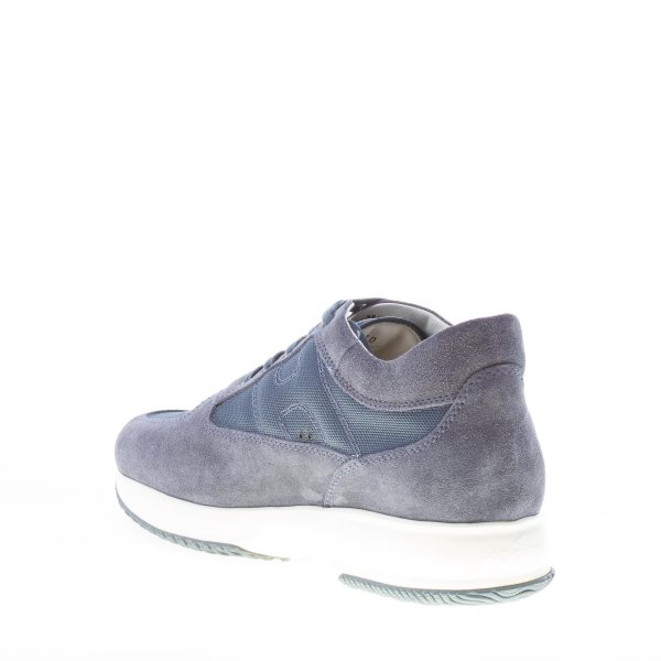 HOGAN uomo Interactive sneaker in camoscio e tessuto BLU DENIM - immagine 4