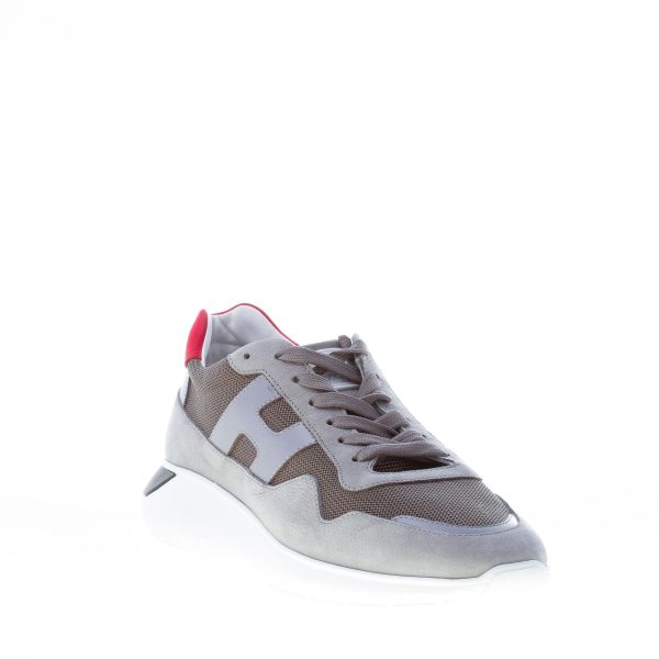 HOGAN uomo Interactive Cube sneaker in nabuk e tessuto GRIGIO - immagine 2