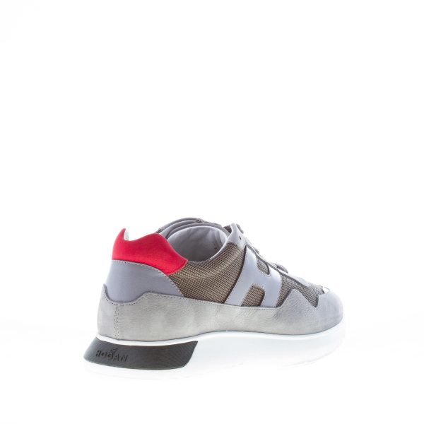 HOGAN uomo Interactive Cube sneaker in nabuk e tessuto GRIGIO - immagine 3
