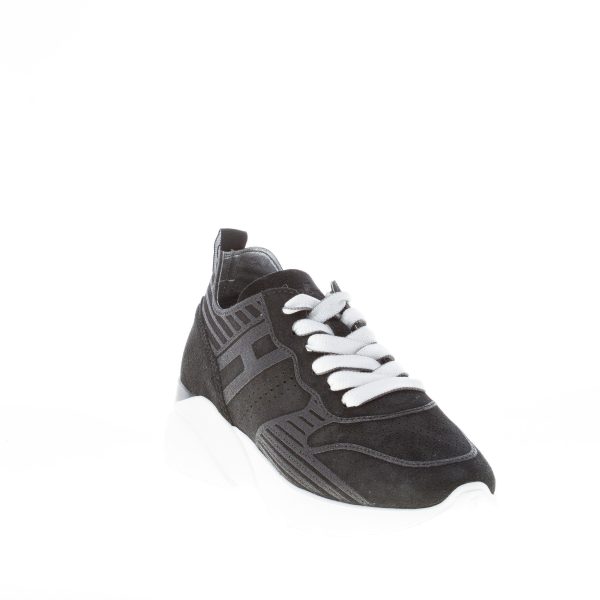 HOGAN donna Active One sneaker in camoscio NERO con glitter - immagine 2
