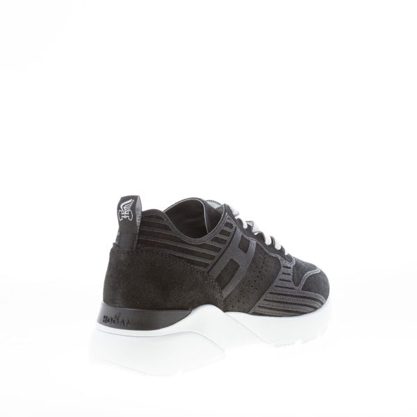HOGAN donna Active One sneaker in camoscio NERO con glitter - immagine 3