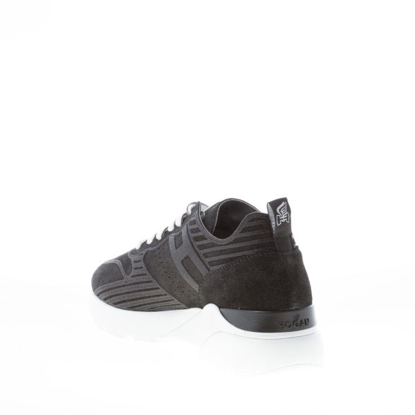 HOGAN donna Active One sneaker in camoscio NERO con glitter - immagine 4