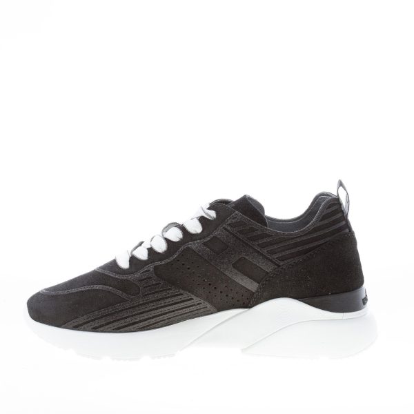 HOGAN donna Active One sneaker in camoscio NERO con glitter - immagine 5