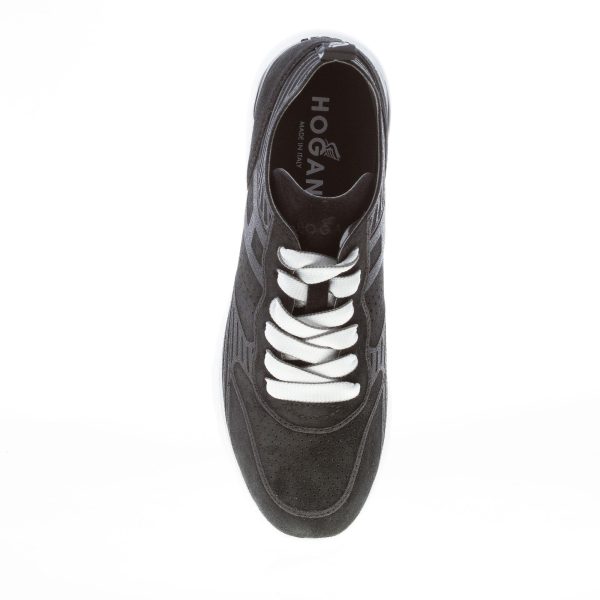 HOGAN donna Active One sneaker in camoscio NERO con glitter - immagine 7