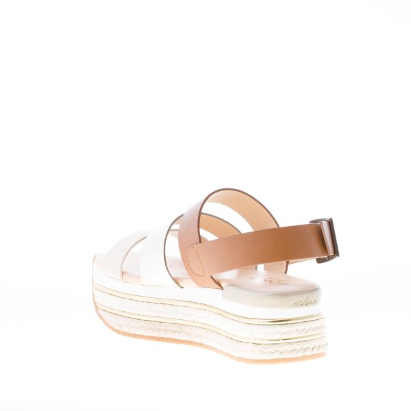 HOGAN donna H430 sandalo con fasce MULTICOLORE e suola Maxi in corda. Tacco 5,5 cm - immagine 4