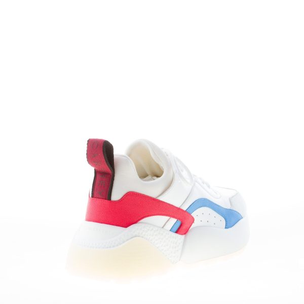 STELLA McCARTNEY donna sneaker Eclypse in alter nappa BIANCO, azzurro e rosso - immagine 3