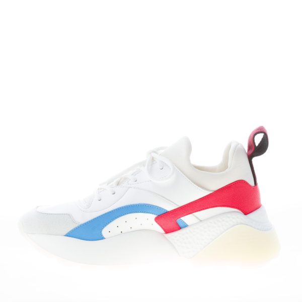 STELLA McCARTNEY donna sneaker Eclypse in alter nappa BIANCO, azzurro e rosso - immagine 5