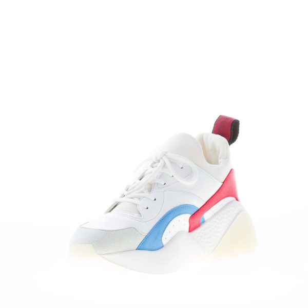 STELLA McCARTNEY donna sneaker Eclypse in alter nappa BIANCO, azzurro e rosso - immagine 6
