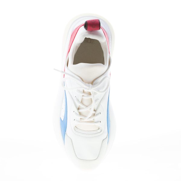 STELLA McCARTNEY donna sneaker Eclypse in alter nappa BIANCO, azzurro e rosso - immagine 7
