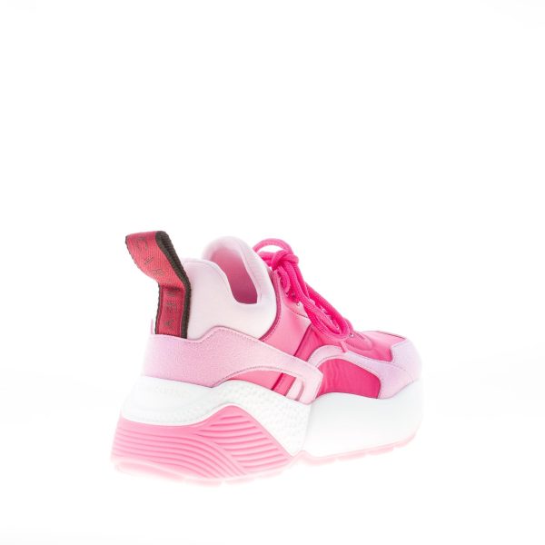 STELLA McCARTNEY donna sneaker Eclypse in alter nappa e neoprene FUXIA, ROSA e LILLA - immagine 3
