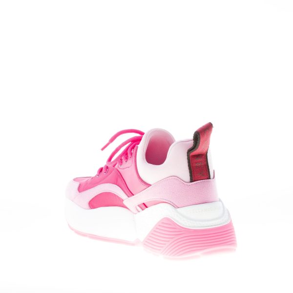 STELLA McCARTNEY donna sneaker Eclypse in alter nappa e neoprene FUXIA, ROSA e LILLA - immagine 4