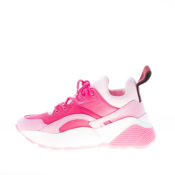 STELLA McCARTNEY donna sneaker Eclypse in alter nappa e neoprene FUXIA, ROSA e LILLA - immagine 5