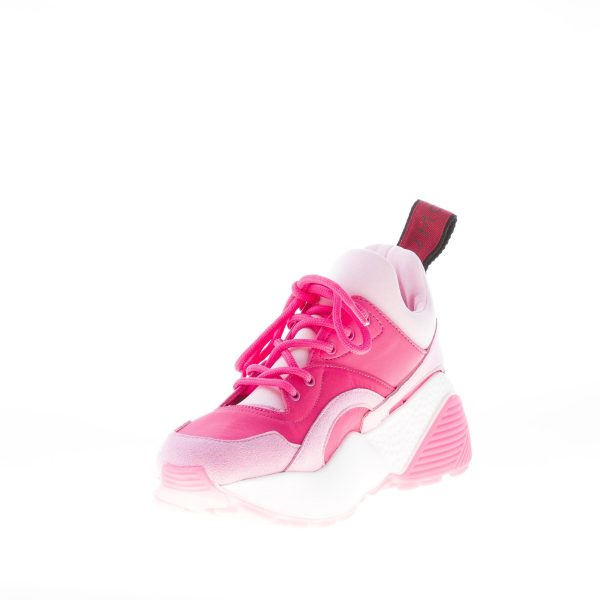 STELLA McCARTNEY donna sneaker Eclypse in alter nappa e neoprene FUXIA, ROSA e LILLA - immagine 6
