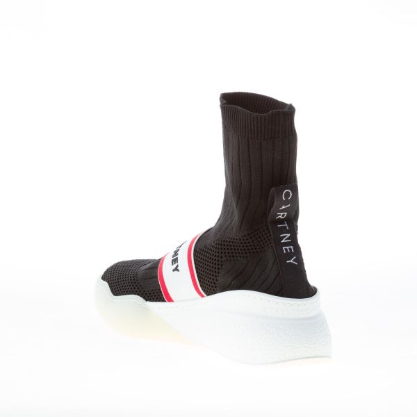 STELLA McCARTNEY donna sneaker calzino Loop in tessuto stretch NERO - immagine 4