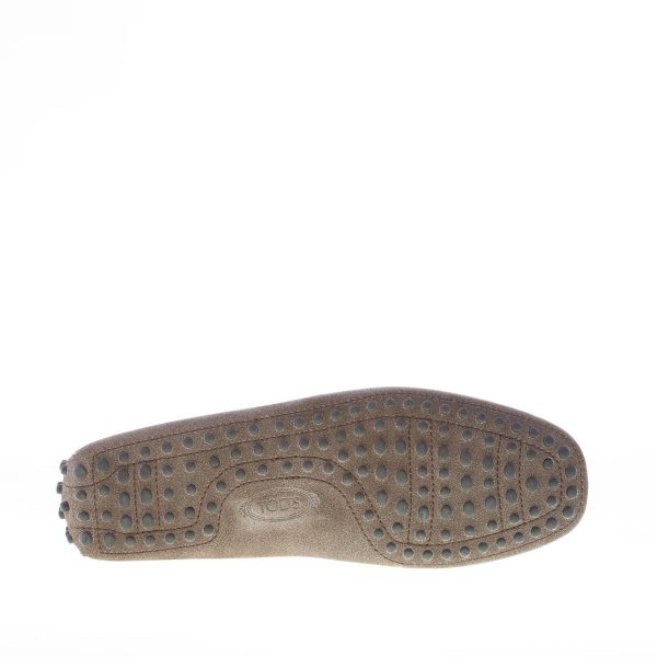 TOD'S uomo mocassino in camoscio TESTA DI MORO delavé con laccetto. Suola gommini - immagine 8