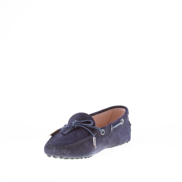 TOD'S donna mocassino gommini in camoscio BLU con laccetto - immagine 6