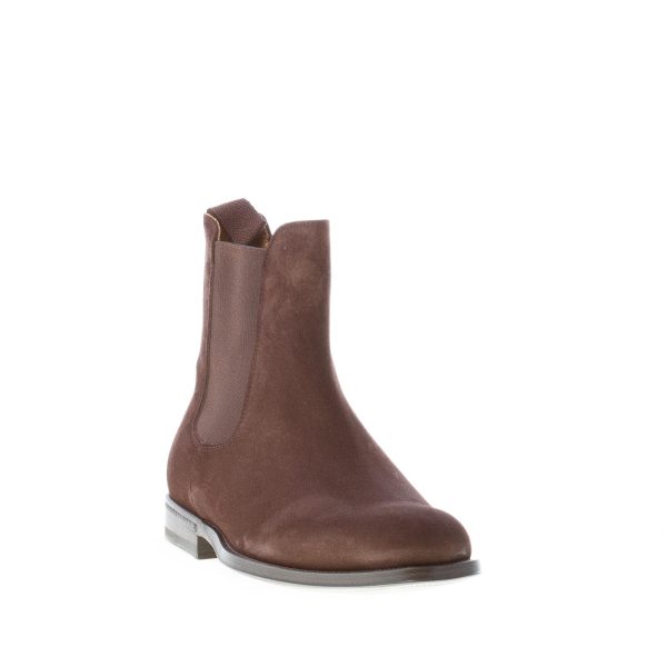 GREEN GEORGE uomo stivaletto Beatles in camoscio MARRONE con suola cuoio - immagine 2