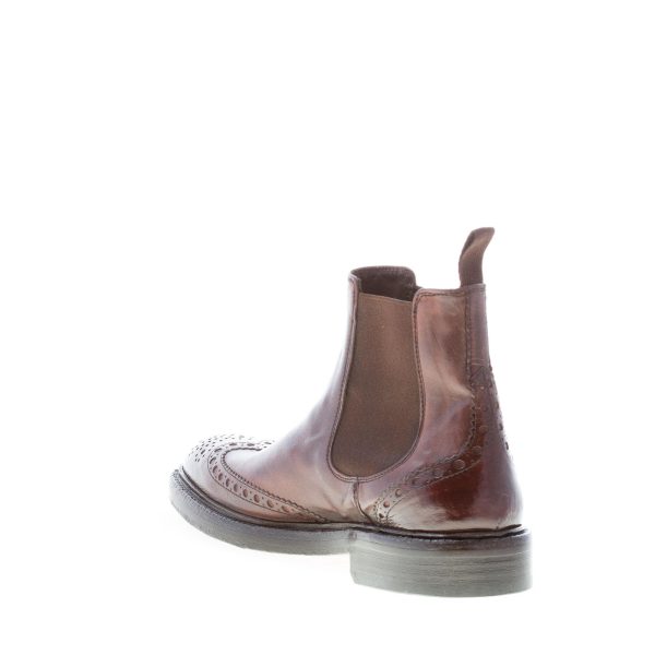 GREEN GEORGE uomo stivaletto Beatles in pelle anticata MARRONE con impunture - immagine 4