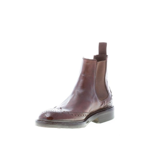 GREEN GEORGE uomo stivaletto Beatles in pelle anticata MARRONE con impunture - immagine 6