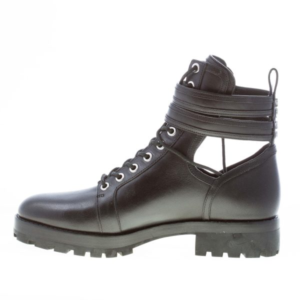 MICHAEL KORS donna anfibio Bensen in pelle NERO con doppia fibbia. Tacco 4 cm - immagine 5