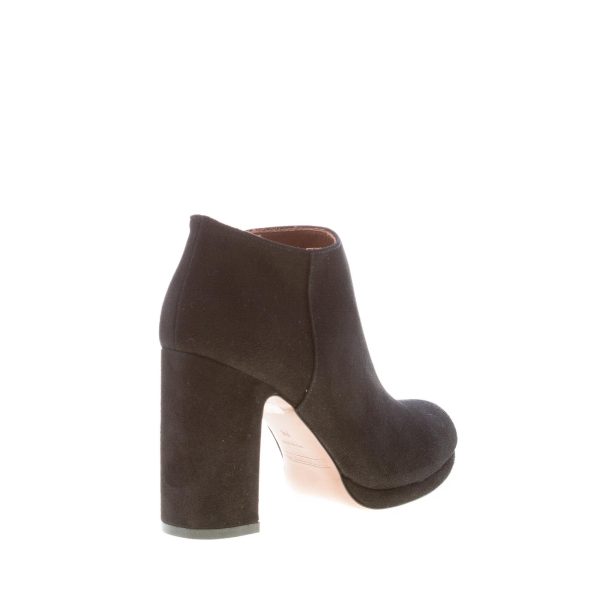 L'AUTRE CHOSE donna tronchetto alla caviglia in camoscio NERO con zip e plateau. Tacco 9,5 cm - immagine 3