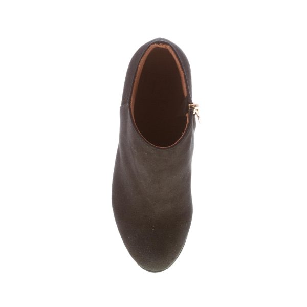 L'AUTRE CHOSE donna tronchetto alla caviglia in camoscio NERO con zip e plateau. Tacco 9,5 cm - immagine 7