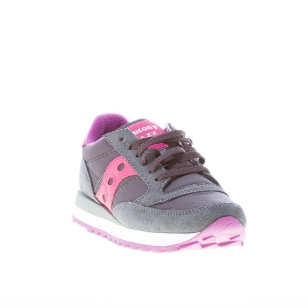 SAUCONY donna sneaker Jazz Original in tessuto e camoscio GRIGIO SCURO più rosa - immagine 2