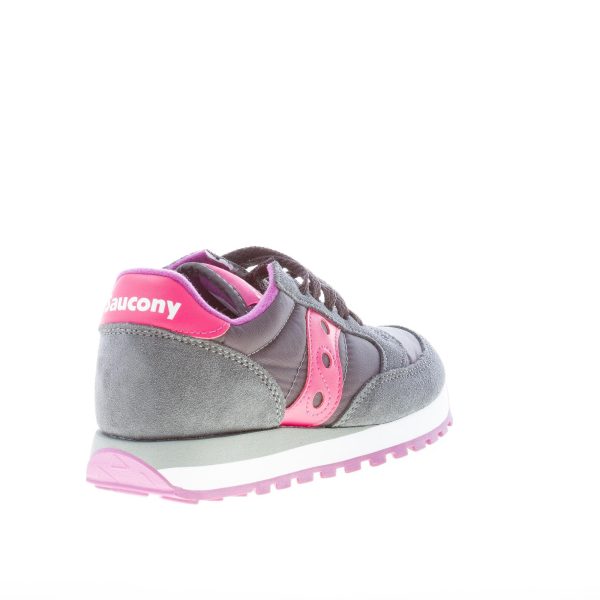 SAUCONY donna sneaker Jazz Original in tessuto e camoscio GRIGIO SCURO più rosa - immagine 3