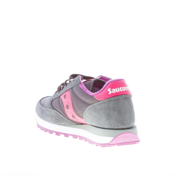 SAUCONY donna sneaker Jazz Original in tessuto e camoscio GRIGIO SCURO più rosa - immagine 4