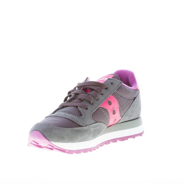 SAUCONY donna sneaker Jazz Original in tessuto e camoscio GRIGIO SCURO più rosa - immagine 6