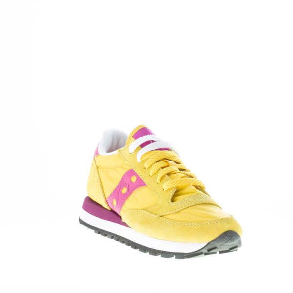 SAUCONY donna sneaker Jazz Original in nylon e camoscio GIALLO più fuxia - immagine 2