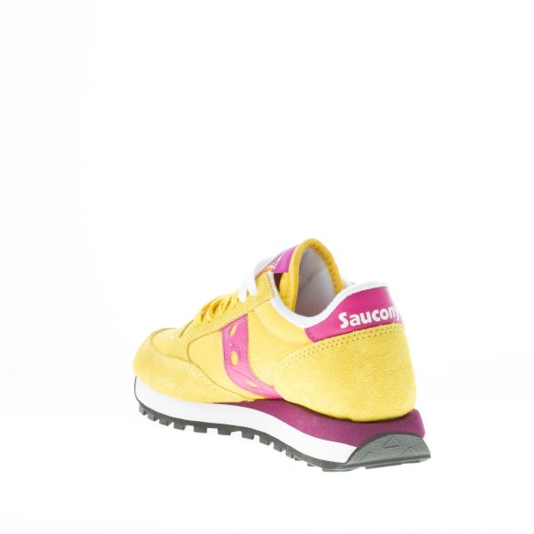 SAUCONY donna sneaker Jazz Original in nylon e camoscio GIALLO più fuxia - immagine 4