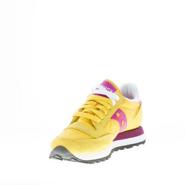 SAUCONY donna sneaker Jazz Original in nylon e camoscio GIALLO più fuxia - immagine 6