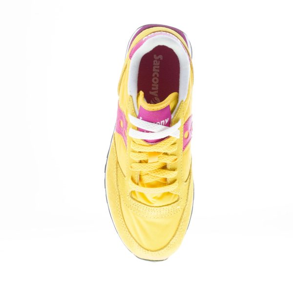 SAUCONY donna sneaker Jazz Original in nylon e camoscio GIALLO più fuxia - immagine 7