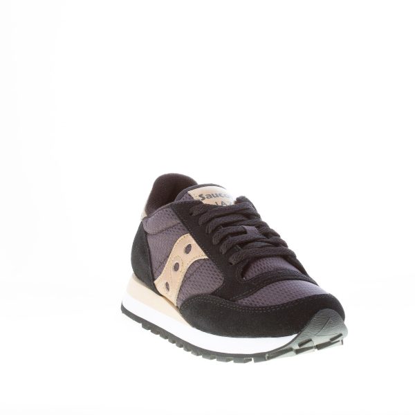 SAUCONY donna sneaker Jazz Original in tessuto e camoscio NERO più oro - immagine 2