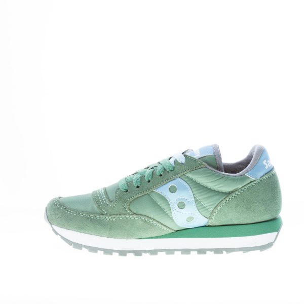 SAUCONY donna sneaker Jazz Original in nylon e camoscio VERDE più celeste - immagine 5