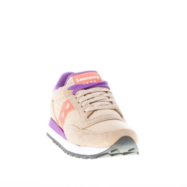SAUCONY donna sneaker Jazz Original in tessuto e camoscio BEIGE più arancione e viola - immagine 2