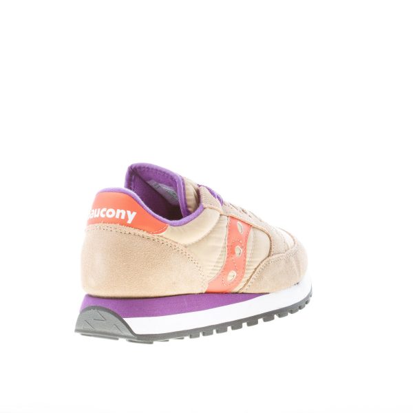 SAUCONY donna sneaker Jazz Original in tessuto e camoscio BEIGE più arancione e viola - immagine 3