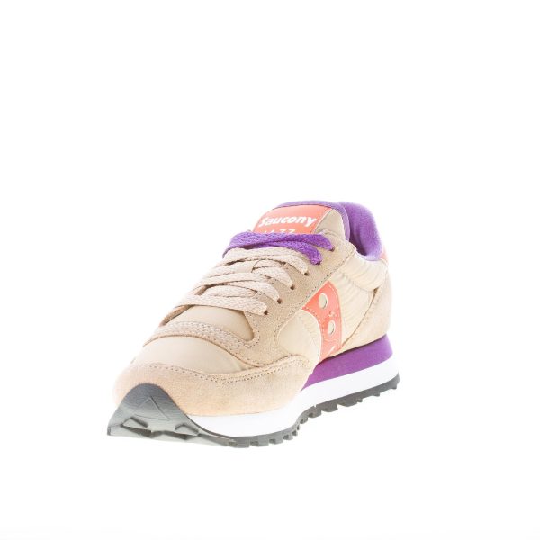SAUCONY donna sneaker Jazz Original in tessuto e camoscio BEIGE più arancione e viola - immagine 6