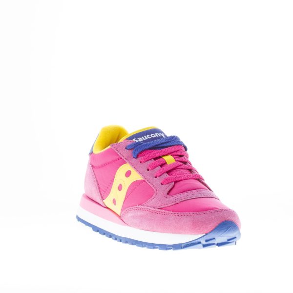 SAUCONY donna sneaker Jazz Original in nylon e camoscio ROSA più giallo - immagine 2