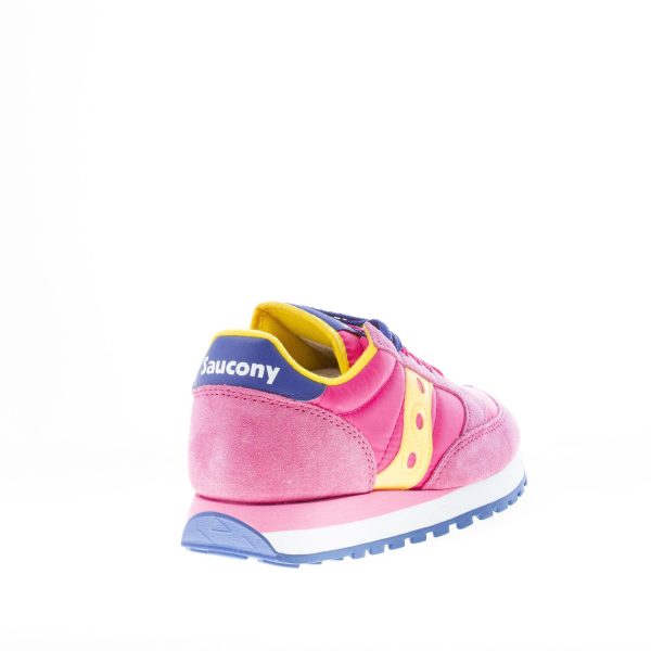 SAUCONY donna sneaker Jazz Original in nylon e camoscio ROSA più giallo - immagine 3