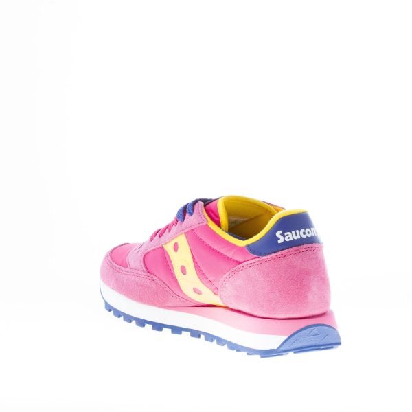 SAUCONY donna sneaker Jazz Original in nylon e camoscio ROSA più giallo - immagine 4